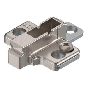 Blum CLIP Montageplatte, kreuz, 6 mm, Zink, Systemschrauben, HV: 2-teilig, vernickelt Blum CLIP Montageplatte, kreuz, 6 mm, Zink, Systemschrauben, HV: 2-teilig, vernickelt