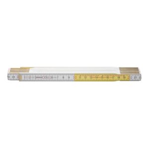 BMI Gliedermaßstab 9142 L.2m B.16mm mm/cm EG III Buche weiß-gelb BMI Gliedermaßstab 9142 L.2m B.16mm mm/cm EG III Buche weiß-gelb
