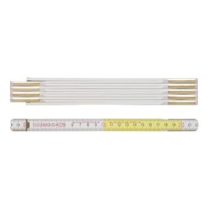 BMI Gliedermaßstab 9142 L.3m B.16mm mm/cm EG III Buche weiß-gelb BMI Gliedermaßstab 9142 L.3m B.16mm mm/cm EG III Buche weiß-gelb