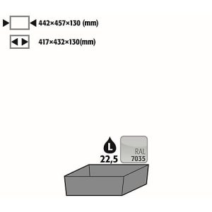 Bodenauffangwanne Stawa-R für asecos Sicherheitsschränke der Q30, Q90, S90 und K90 Serie, Stahlblech, lichtgrau, B 442 x T 507 x H 127 mm, 22 l Bodenauffangwanne Stawa-R für asecos Sicherheitsschränke der Q30, Q90, S90 und K90 Serie, Stahlblech, lichtgrau, B 442 x T 507 x H 127 mm, 22 l