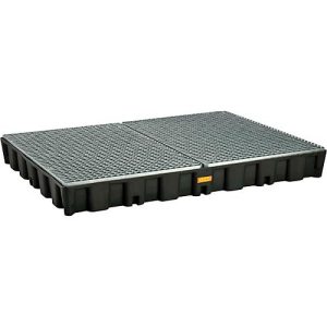 Bodenschutzwanne CEMO 250HD, Polyethylen, 250 l Auffangvolumen, verzinktes Stahlgitterrost, mit Zulassung, B 1600 x T 1200 x 180 mm Bodenschutzwanne CEMO 250HD, Polyethylen, 250 l Auffangvolumen, verzinktes Stahlgitterrost, mit Zulassung, B 1600 x T 1200 x 180 mm