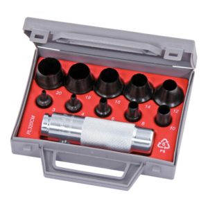 Boehm Ring-Stanzwerkzeug-Satz komplett im Behälter, Stanzbereich: 3-20 mm Boehm Ring-Stanzwerkzeug-Satz komplett im Behälter, Stanzbereich: 3-20 mm