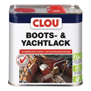 Boots-/Yachtlack farblos glänzend 2,5l Dose CLOU Boots-/Yachtlack farblos glänzend 2,5l Dose CLOU