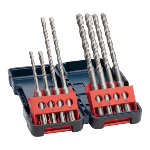 Bosch 8-teiliges Hammerbohrerset SDS plus-3, Tough Box, 5–10 mm. Für Bohrhämmer