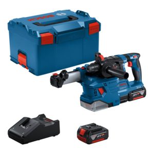 Bosch Akku-Bohrhammer mit SDS plus GBH 18V-22, 2x Akku GBA 18V4.0Ah/L-BOXX, Ringbürst. Bosch Akku-Bohrhammer mit SDS plus GBH 18V-22, 2x Akku GBA 18V4.0Ah/L-BOXX, Ringbürst.