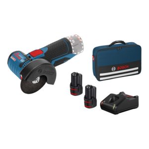 Bosch Akku-Winkelschleifer GWS 12V-76 mit 2 x 2,0 Ah Li-Ion Akku Bosch Akku-Winkelschleifer GWS 12V-76 mit 2 x 2,0 Ah Li-Ion Akku