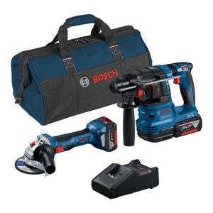 Bosch Combo Kit 2-tlg. 18V: GWS 18V-7 + GBH 18V-22 + 2 x Akku 4.0Ah, Schnellladegerät Bosch Combo Kit 2-tlg. 18V: GWS 18V-7 + GBH 18V-22 + 2 x Akku 4.0Ah, Schnellladegerät