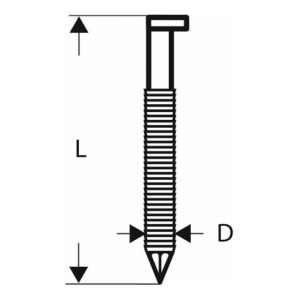 Bosch D-Kopf Streifennagel SN34DK 50R 2,8 mm 50 mm blank gerillt Bosch D-Kopf Streifennagel SN34DK 50R 2,8 mm 50 mm blank gerillt
