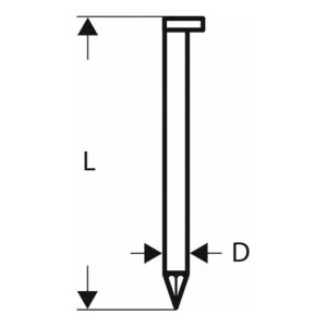Bosch D-Kopf Streifennagel SN34DK 80 3,1 mm 80 mm blank glatt Bosch D-Kopf Streifennagel SN34DK 80 3,1 mm 80 mm blank glatt