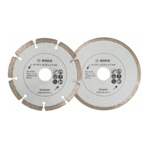 Bosch Diamanttrennscheibe für Fliesen und Baumaterial, Durchmesser: 125 mm Bosch Diamanttrennscheibe für Fliesen und Baumaterial, Durchmesser: 125 mm