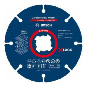 Bosch EXPERT Carbide Multi Wheel X-LOCK Trennscheibe 115mm 22,23mm für Winkelschleifer mit X-LOCK und mit Spannmutter Bosch EXPERT Carbide Multi Wheel X-LOCK Trennscheibe 115mm 22,23mm für Winkelschleifer mit X-LOCK und mit Spannmutter