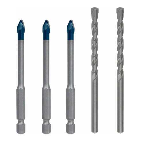 Bosch EXPERT HEX-9 HardCeramic Bohrer Mixed Set 6mm 5-tlg. für Dreh- und Schlagbohrer