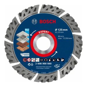Bosch EXPERT MultiMaterial Diamanttrennscheiben 125 x 22,23 x 2,2 x 12mm für Winkelschleifer mit X-LOCK und mit Spannmutter Bosch EXPERT MultiMaterial Diamanttrennscheiben 125 x 22,23 x 2,2 x 12mm für Winkelschleifer mit X-LOCK und mit Spannmutter