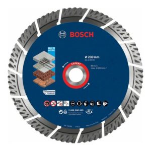 Bosch EXPERT MultiMaterial Diamanttrennscheiben 230 x 22,23 x 2,4 x 15mm für große Winkelschleifer mit Spannmutter Bosch EXPERT MultiMaterial Diamanttrennscheiben 230 x 22,23 x 2,4 x 15mm für große Winkelschleifer mit Spannmutter