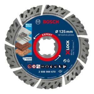 Bosch EXPERT MultiMaterial X-LOCK Diamanttrennscheiben 125 x 22,23 x 2,4 x 12mm für Winkelschleifer mit X-LOCK und mit Spannmutter Bosch EXPERT MultiMaterial X-LOCK Diamanttrennscheiben 125 x 22,23 x 2,4 x 12mm für Winkelschleifer mit X-LOCK und mit Spannmutter