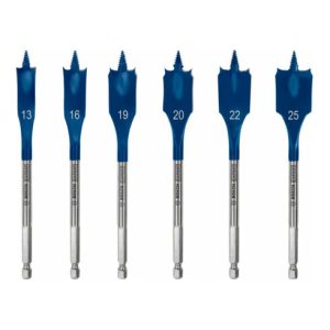 Bosch EXPERT SelfCut Speed Flachfräsbohrer-Set 13/16/19/20/22/25mm 6-tlg. für Dreh- und Schlagbohrer Bosch EXPERT SelfCut Speed Flachfräsbohrer-Set 13/16/19/20/22/25mm 6-tlg. für Dreh- und Schlagbohrer