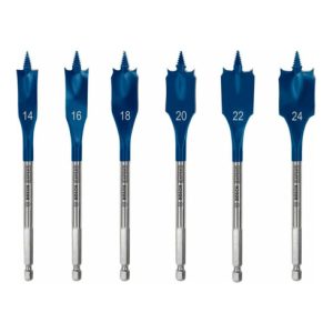 Bosch EXPERT SelfCut Speed Flachfräsbohrer-Set 14/16/18/20/22/24mm 6-tlg. für Dreh- und Schlagbohrer Bosch EXPERT SelfCut Speed Flachfräsbohrer-Set 14/16/18/20/22/24mm 6-tlg. für Dreh- und Schlagbohrer