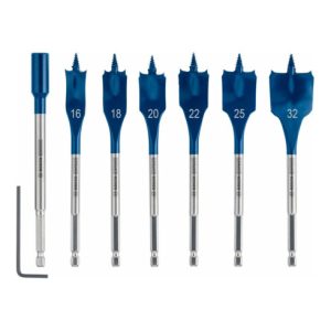 Bosch EXPERT SelfCut Speed Flachfräsbohrer-Set 16/18/20/22/25/32mm 7-tlg. für Dreh- und Schlagbohrer Bosch EXPERT SelfCut Speed Flachfräsbohrer-Set 16/18/20/22/25/32mm 7-tlg. für Dreh- und Schlagbohrer
