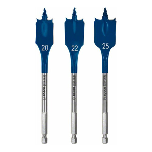 Bosch EXPERT SelfCut Speed Flachfräsbohrer-Set 20/22/25mm 3-tlg. für Dreh- und Schlagbohrer
