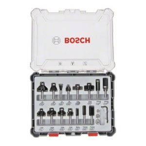 Bosch Fräser-Set 6-mm-Schaft 15-teilig Bosch Fräser-Set 6-mm-Schaft 15-teilig