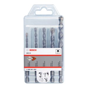 Bosch HEX-5 Betonbohrerset 5tlg 4/5/6/8/1 Bosch HEX-5 Betonbohrerset 5tlg 4/5/6/8/1