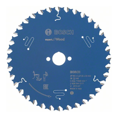 Bosch Kreissägeblatt Expert for Wood 160 x 20 x 2,2 mm 36
