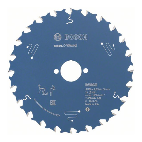 Bosch Kreissägeblatt Expert for Wood 180 x 30 x 2,6 mm 24