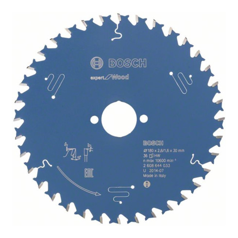 Bosch Kreissägeblatt Expert for Wood 180 x 30 x 2,6 mm 36