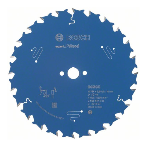 Bosch Kreissägeblatt Expert for Wood 184 x 16 x 2,6 mm 24