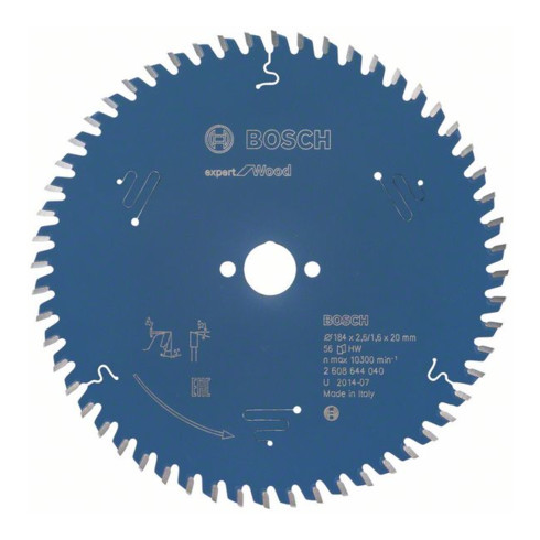 Bosch Kreissägeblatt Expert for Wood 184 x 20 x 2,6 mm 56