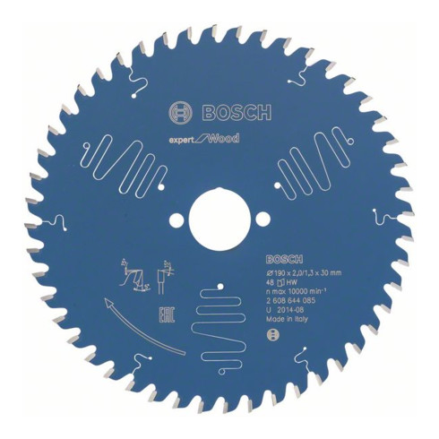 Bosch Kreissägeblatt Expert for Wood 190 x 30 x 2,0 mm 48