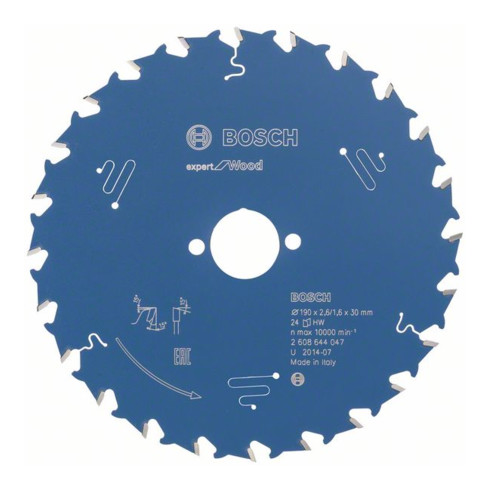 Bosch Kreissägeblatt Expert for Wood 190 x 30 x 2,6 mm 24
