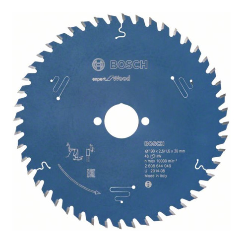 Bosch Kreissägeblatt Expert for Wood 190 x 30 x 2,6 mm 48