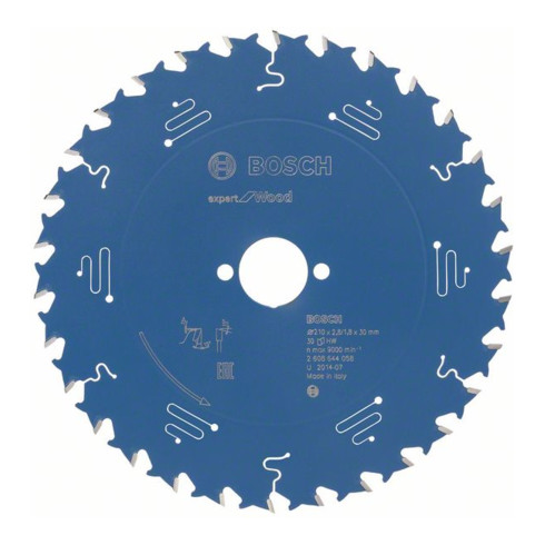 Bosch Kreissägeblatt Expert for Wood 210 x 30 x 2,8 mm 30