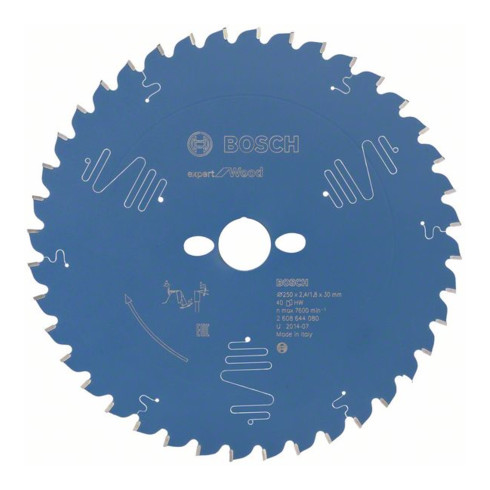 Bosch Kreissägeblatt Expert for Wood 250 x 30 x 2,4 mm 40