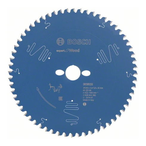 Bosch Kreissägeblatt Expert for Wood 260 x 30 x 2,4 mm 60
