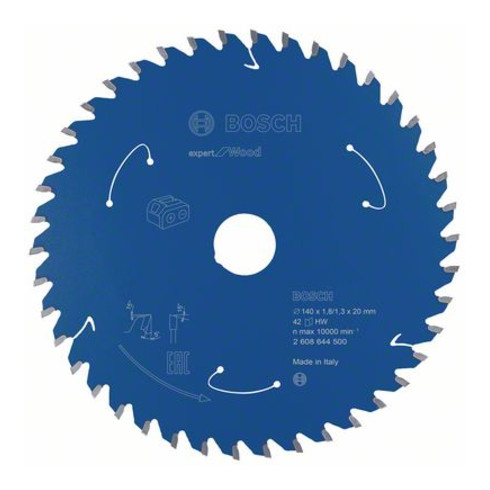 Bosch Kreissägeblatt Expert for Wood für Akkusägen 140 x 1,8/1,3 x 20 42 Zähne