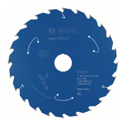 Bosch Kreissägeblatt Expert for Wood für Akkusägen 190 x 1,5/1 x 30 24 Zähne