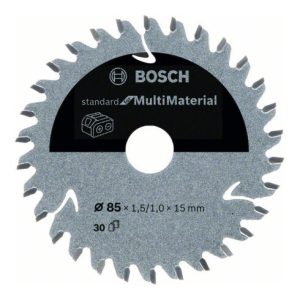 Bosch Kreissägeblatt Standard for Multimaterial für Akkusägen 85 x 1,5/1 x 15 30 Zähne Bosch Kreissägeblatt Standard for Multimaterial für Akkusägen 85 x 1,5/1 x 15 30 Zähne