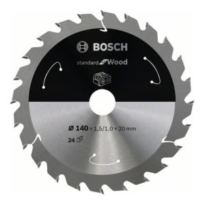 Bosch Kreissägeblatt Standard for Wood für Akkusägen 140×1.5/1×20, 24 Zähne Bosch Kreissägeblatt Standard for Wood für Akkusägen 140×1.5/1×20, 24 Zähne