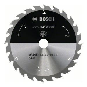 Bosch Kreissägeblatt Standard for Wood für Akkusägen 165×1.5/1×20, 24 Zähne Bosch Kreissägeblatt Standard for Wood für Akkusägen 165×1.5/1×20, 24 Zähne