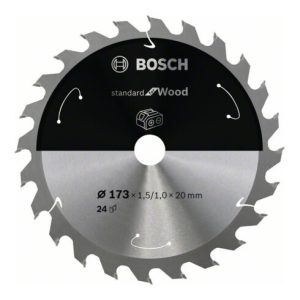 Bosch Kreissägeblatt Standard for Wood für Akkusägen 173×1.5/1×20, 24 Zähne Bosch Kreissägeblatt Standard for Wood für Akkusägen 173×1.5/1×20, 24 Zähne