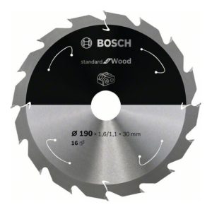 Bosch Kreissägeblatt Standard for Wood für Akkusägen 190×1.6/1.1×30, 16 Zähne Bosch Kreissägeblatt Standard for Wood für Akkusägen 190×1.6/1.1×30, 16 Zähne
