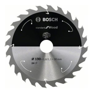 Bosch Kreissägeblatt Standard for Wood für Akkusägen 190×1.6/1.1×30, 24 Zähne Bosch Kreissägeblatt Standard for Wood für Akkusägen 190×1.6/1.1×30, 24 Zähne