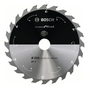 Bosch Kreissägeblatt Standard for Wood für Akkusägen 210×1.7/1.2×30, 24 Zähne Bosch Kreissägeblatt Standard for Wood für Akkusägen 210×1.7/1.2×30, 24 Zähne