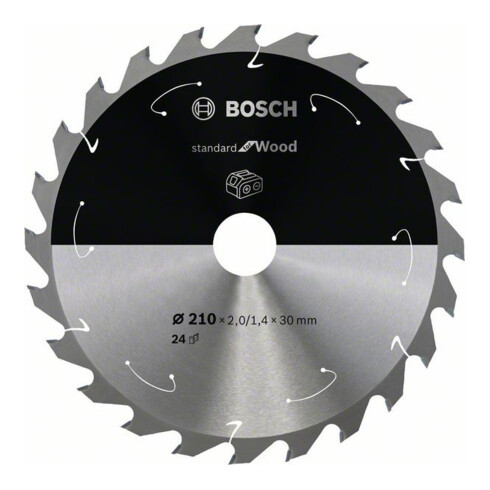 Bosch Kreissägeblatt Standard for Wood für Akkusägen 210x1.7/1.2x30, 24 Zähne