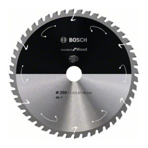 Bosch Kreissägeblatt Standard for Wood für Akkusägen 250×2.2/1.6×30, 48 Zähne Bosch Kreissägeblatt Standard for Wood für Akkusägen 250×2.2/1.6×30, 48 Zähne