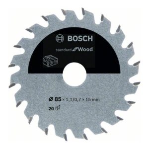 Bosch Kreissägeblatt Standard for Wood für Akkusägen 85 x 1,1/0,7 x 15 20 Zähne Bosch Kreissägeblatt Standard for Wood für Akkusägen 85 x 1,1/0,7 x 15 20 Zähne