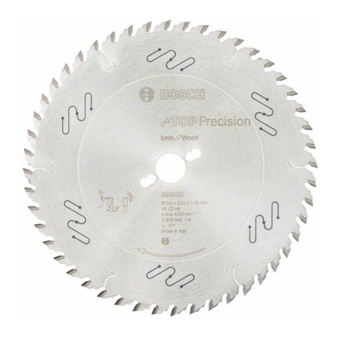 Bosch Kreissägeblatt Top Precision Best for Wood 300 x 30 x 3,2 mm 48