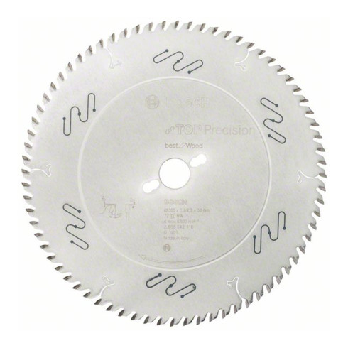 Bosch Kreissägeblatt Top Precision Best for Wood 300 x 30 x 3,2 mm 72